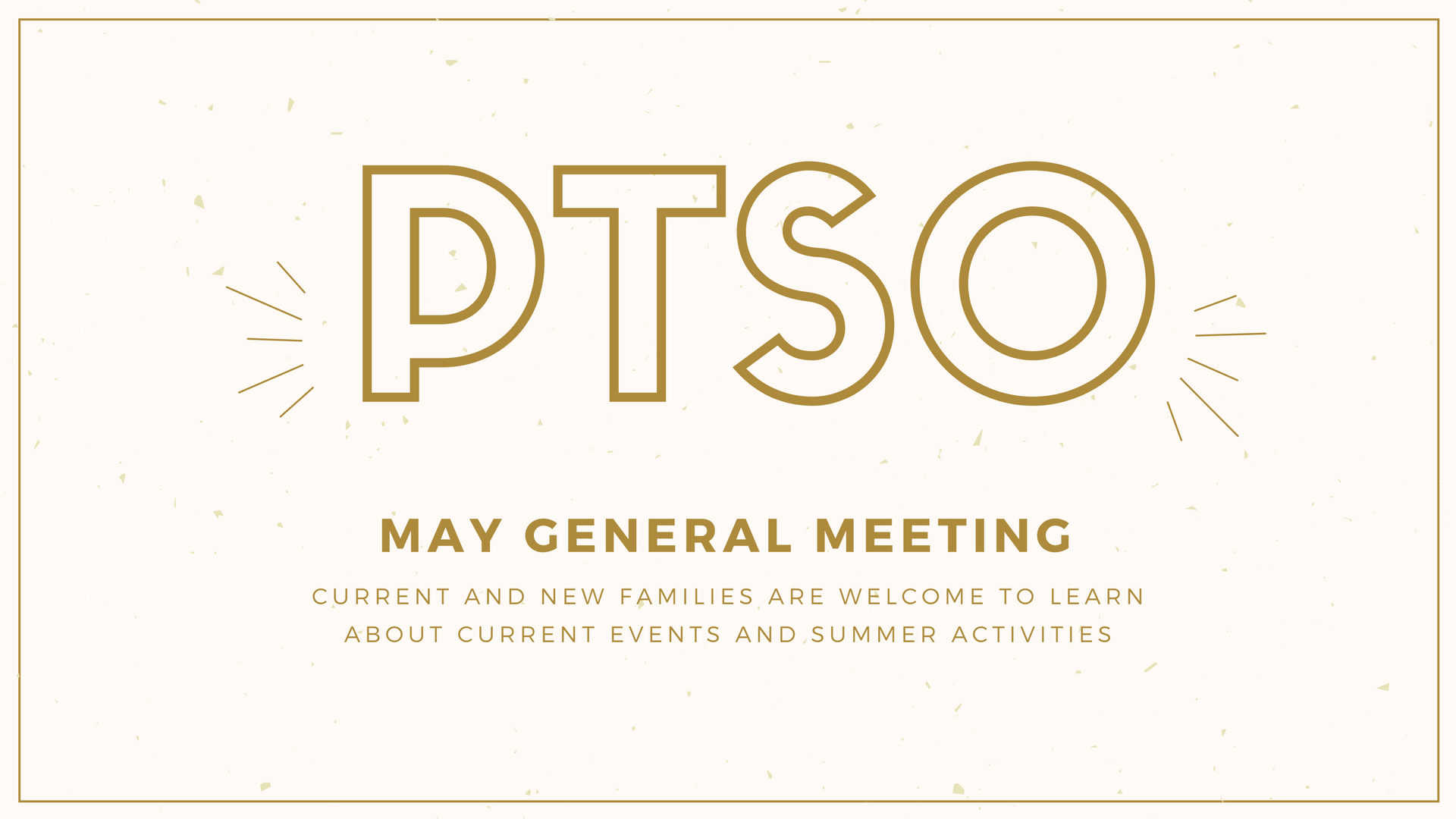 PTSO May General Meeting