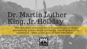 Martin Luther King, Jr. Day - No School